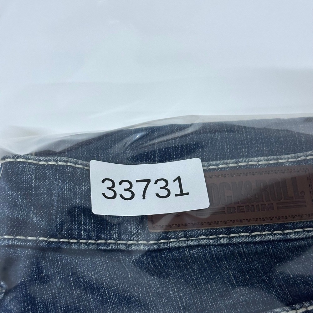 Rock & Roll Jeans Womens Size 26 Dark Wash Bootcut Mid Rise Cow Print Western - Picture 9 of 9